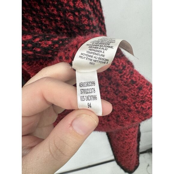 Chicos Sweater Open Cardigan Women Medium Red Bohemian Elegant Feminine Romantic - Picture 6 of 9